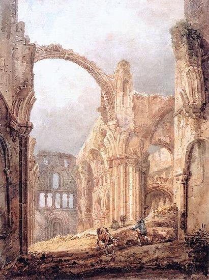 Thomas Girtin Interior of Lindisfarne Priory oil painting image